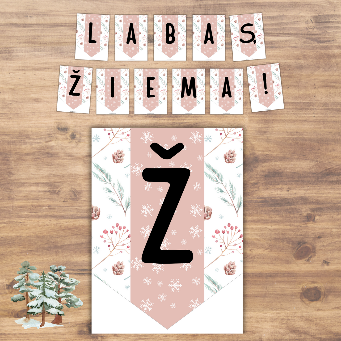 Žiemos girliandų rinkinys, PDF