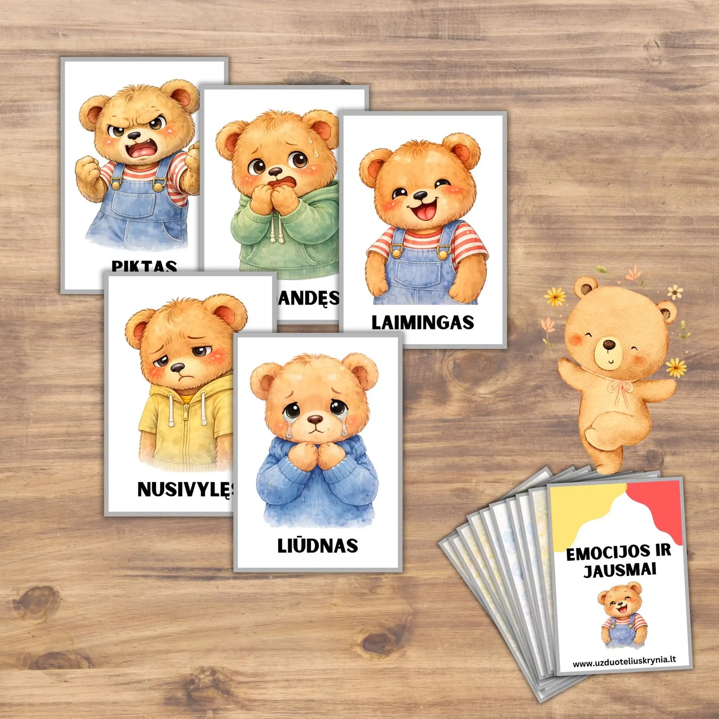 Lavinamosios emocijų kortelės.