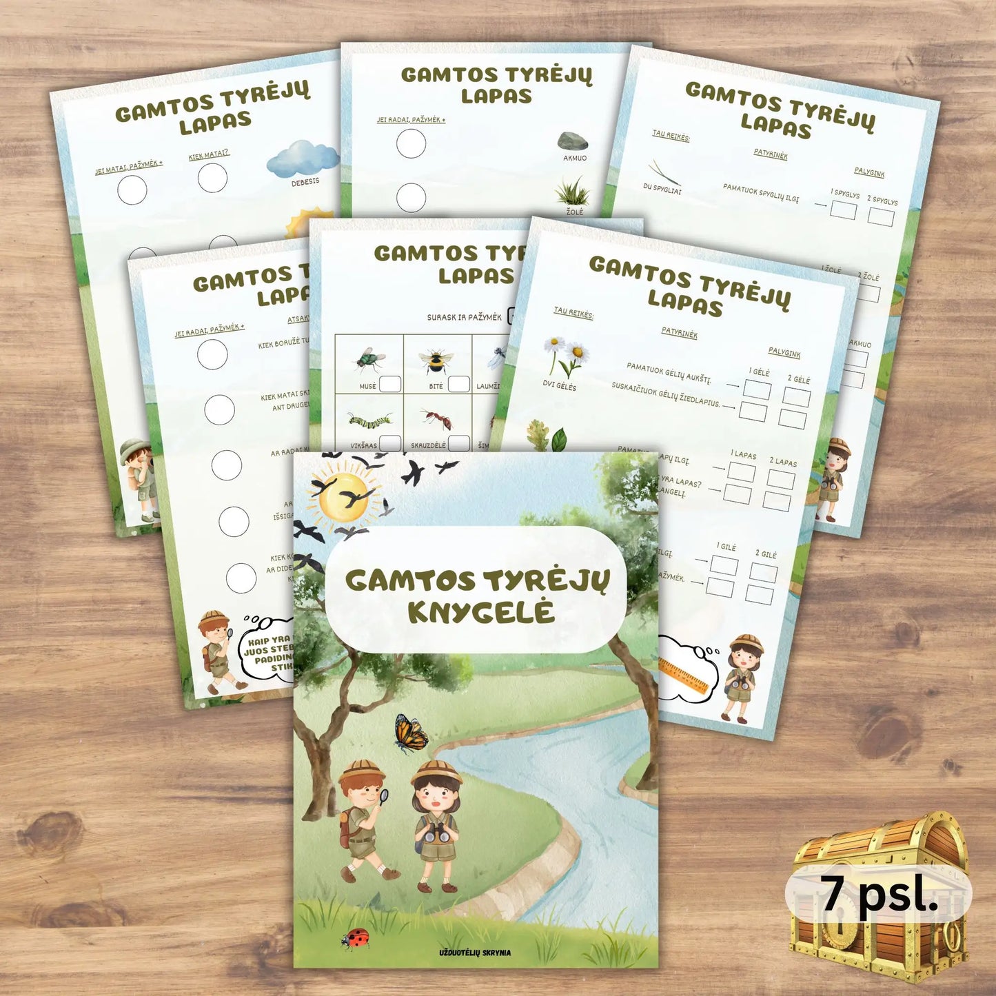 Objektų gamtoje paieška PDF. Steam veiklos gamtoje.