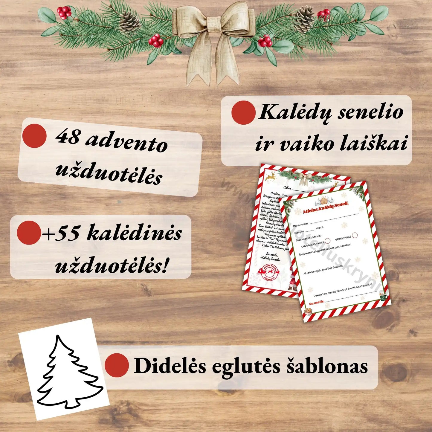 Kalėdinės užduotys vaikams (PDF).