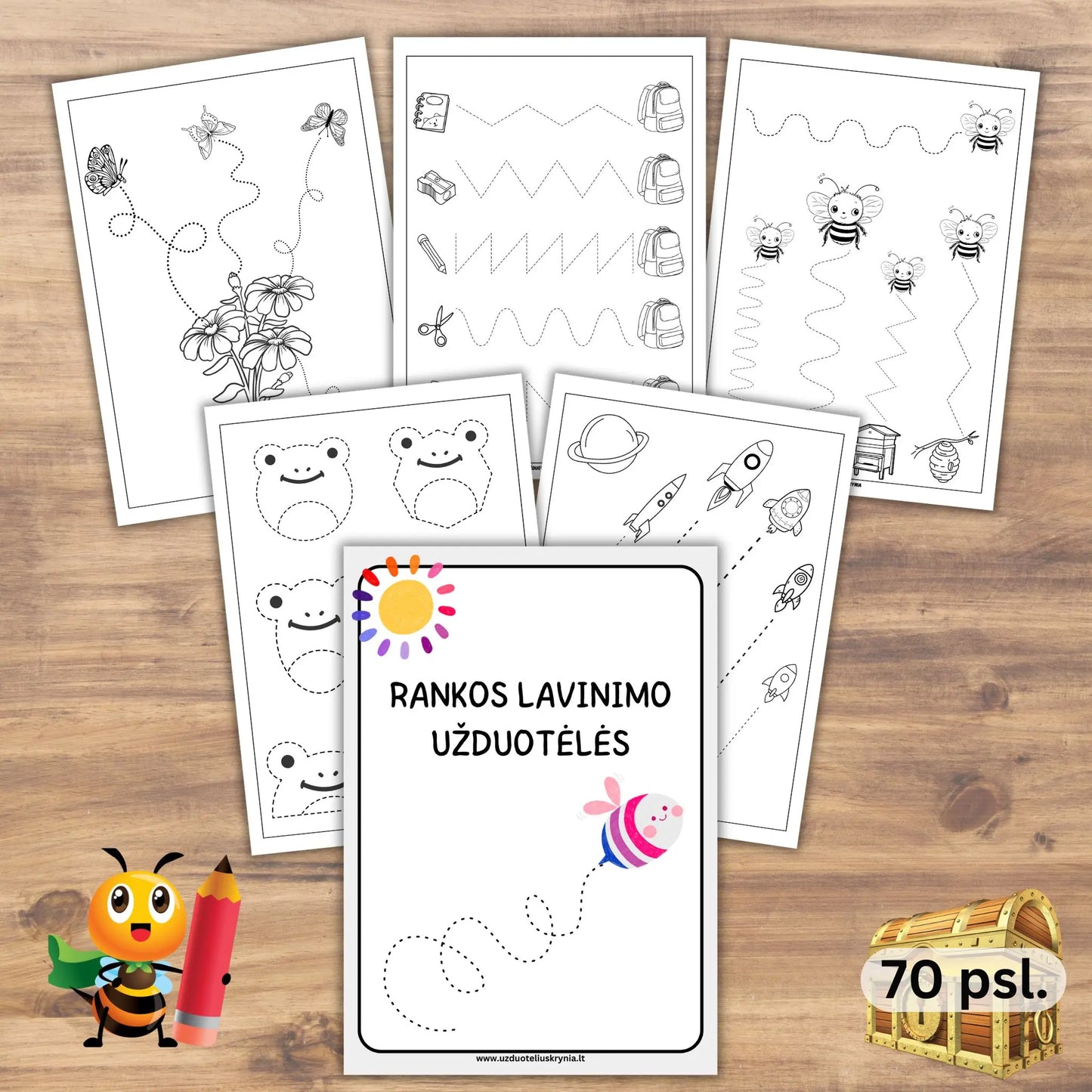 Rankos lavinimo užduotys pdf formatu priešmokyklinukams. Linijų vedžiojimo pratimai.