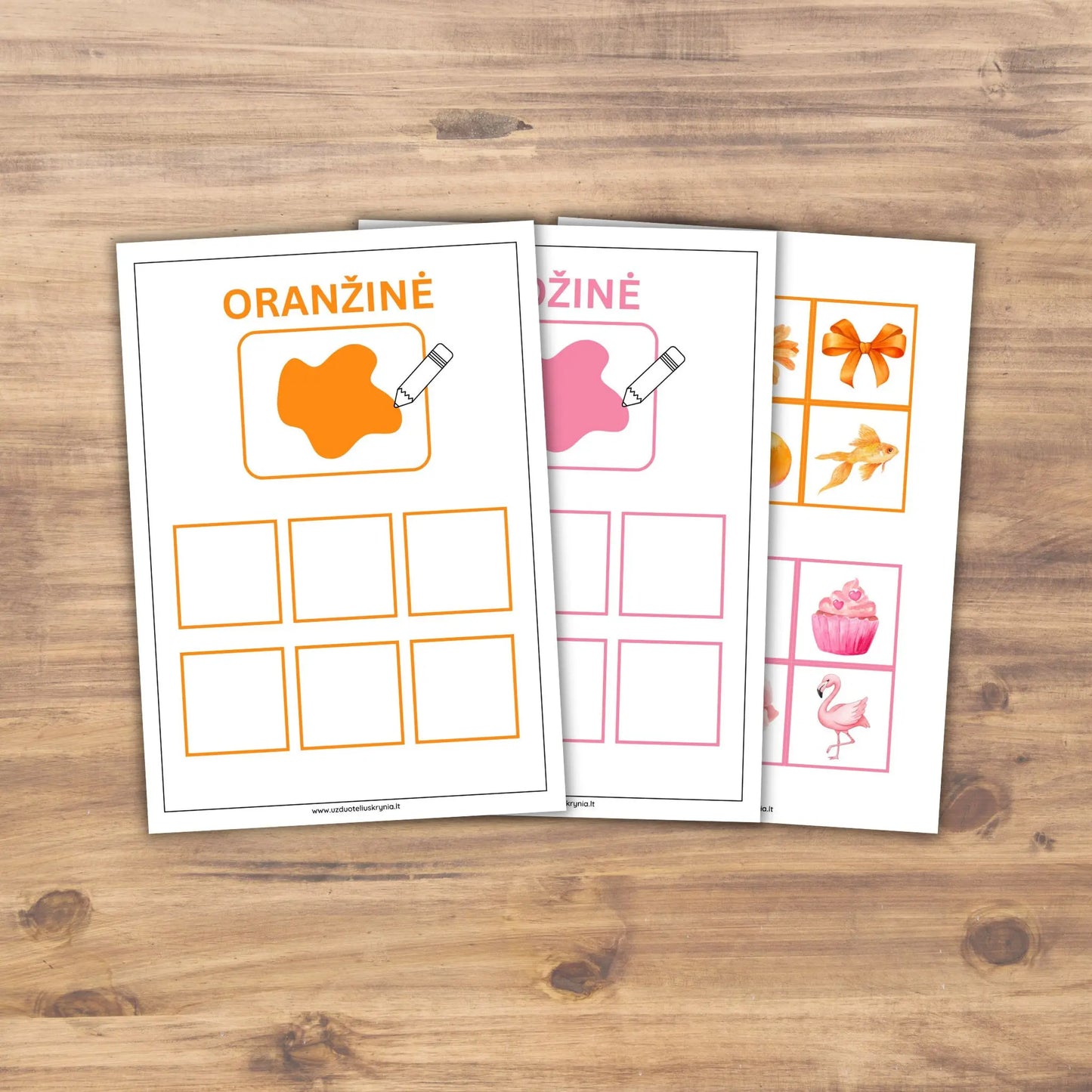 Spalvų pažinimo ir rūšiavimo žaidimas ikimokyklinukams.