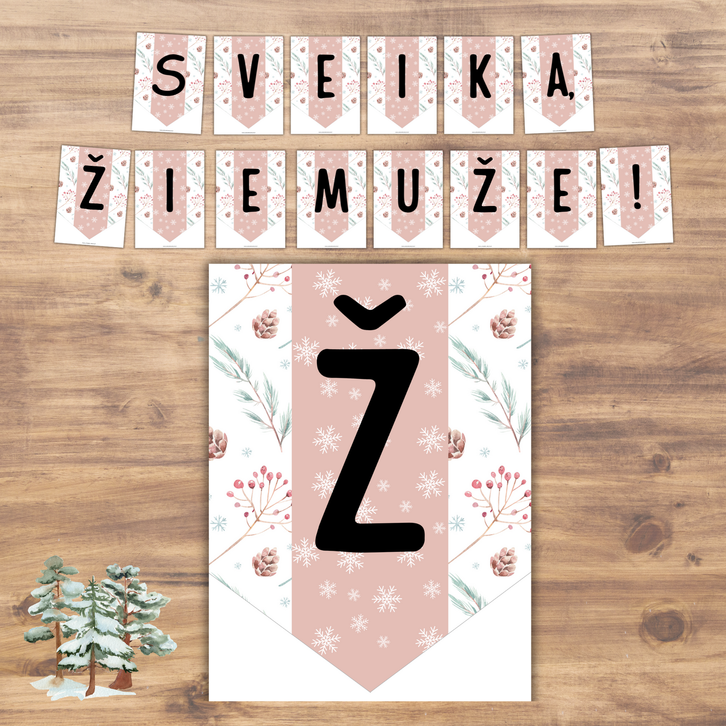 Žiemos girliandų rinkinys, PDF