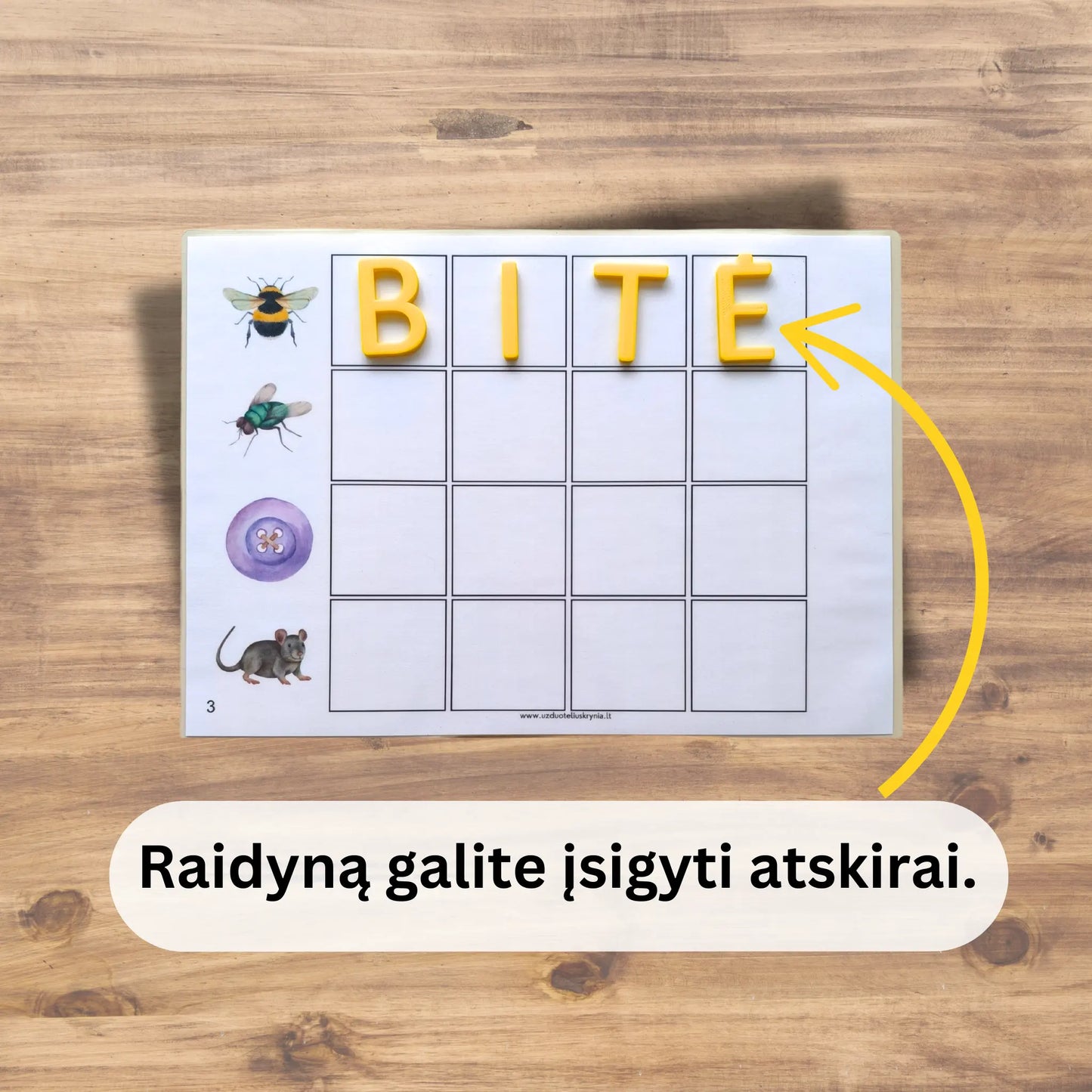 Dviskiemenių žodžių rašymo kortelės priešmokyklinukams.