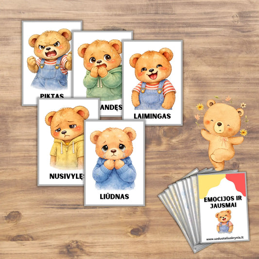 Lavinamosios emocijų kortelės.
