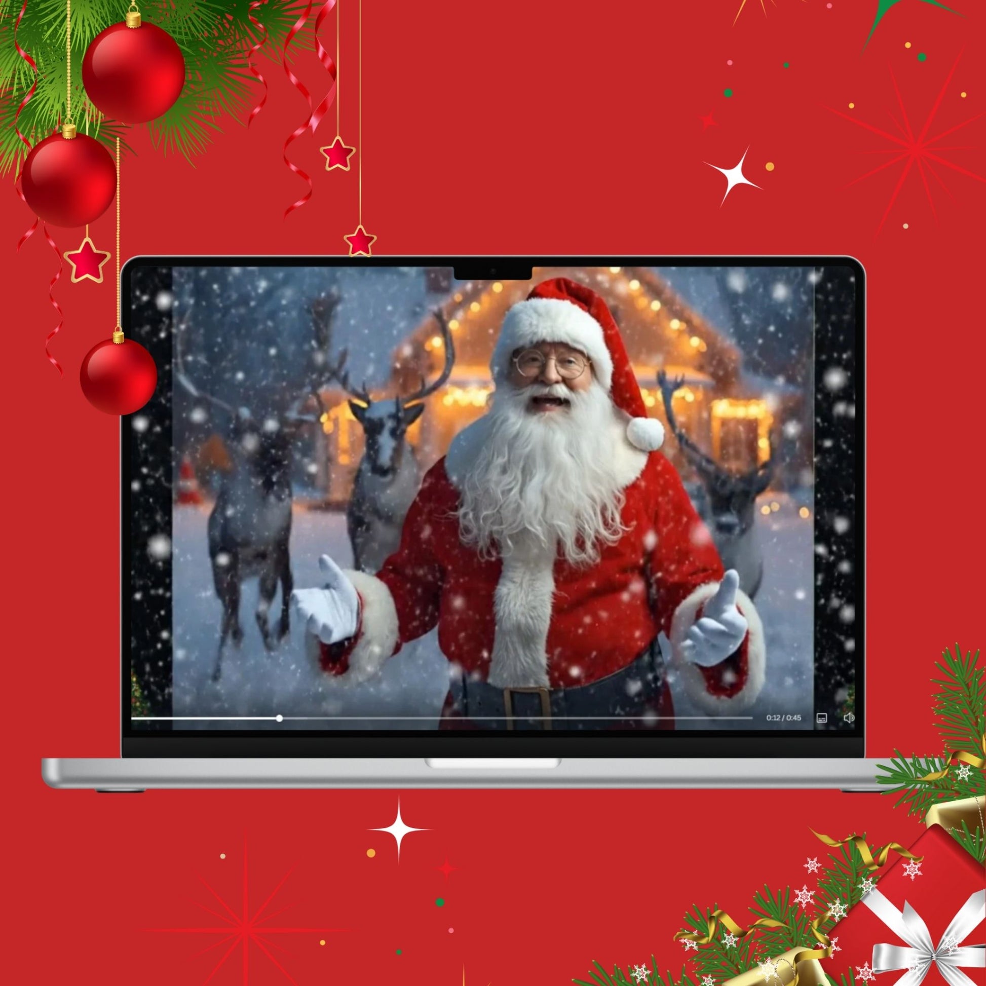 Video sveikinimas nuo Kalėdų senelio.