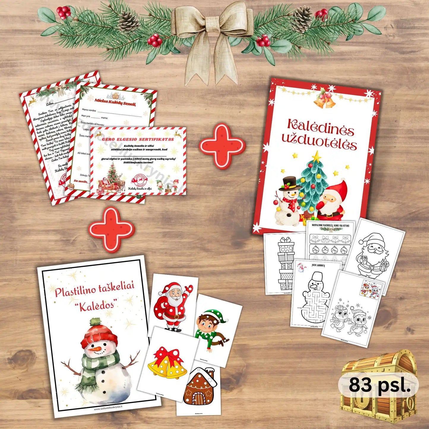 Kalėdinės užduotėlės vaikams atsispausdinti.