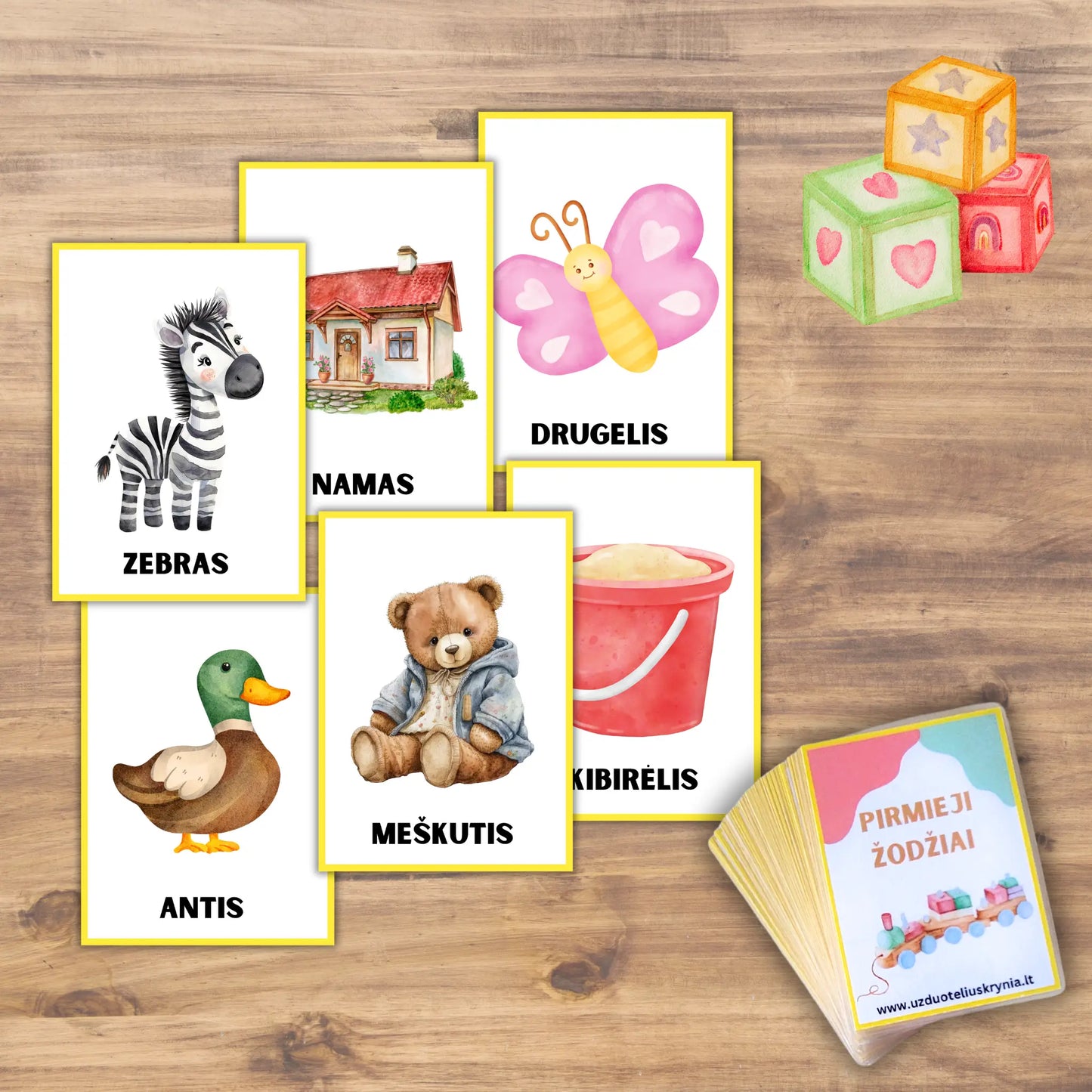 Lavinamosios kortelės vaikams - mano pirmieji žodžiai.