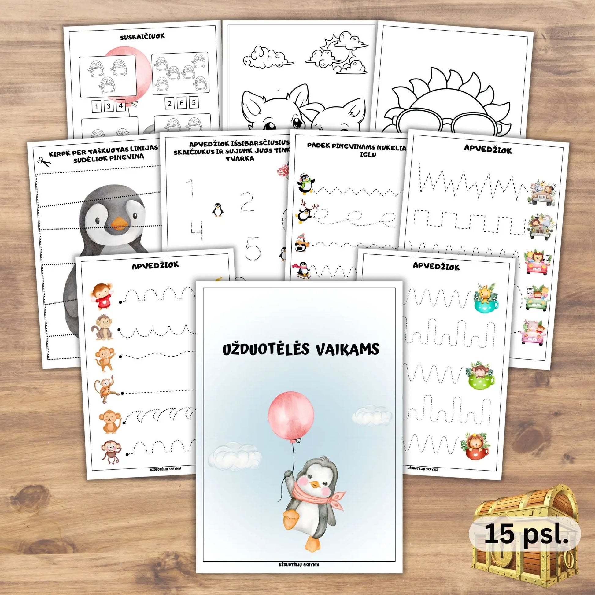 Lavinamosios užduotys vaikams atsispausdinti.