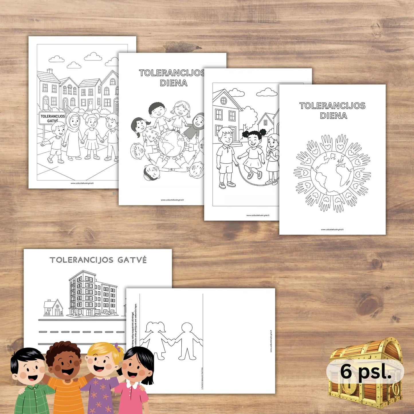 Užduotėlės vaikams apie toleranciją atsispausdinti. Simbolis - tolerancijos gatvė.