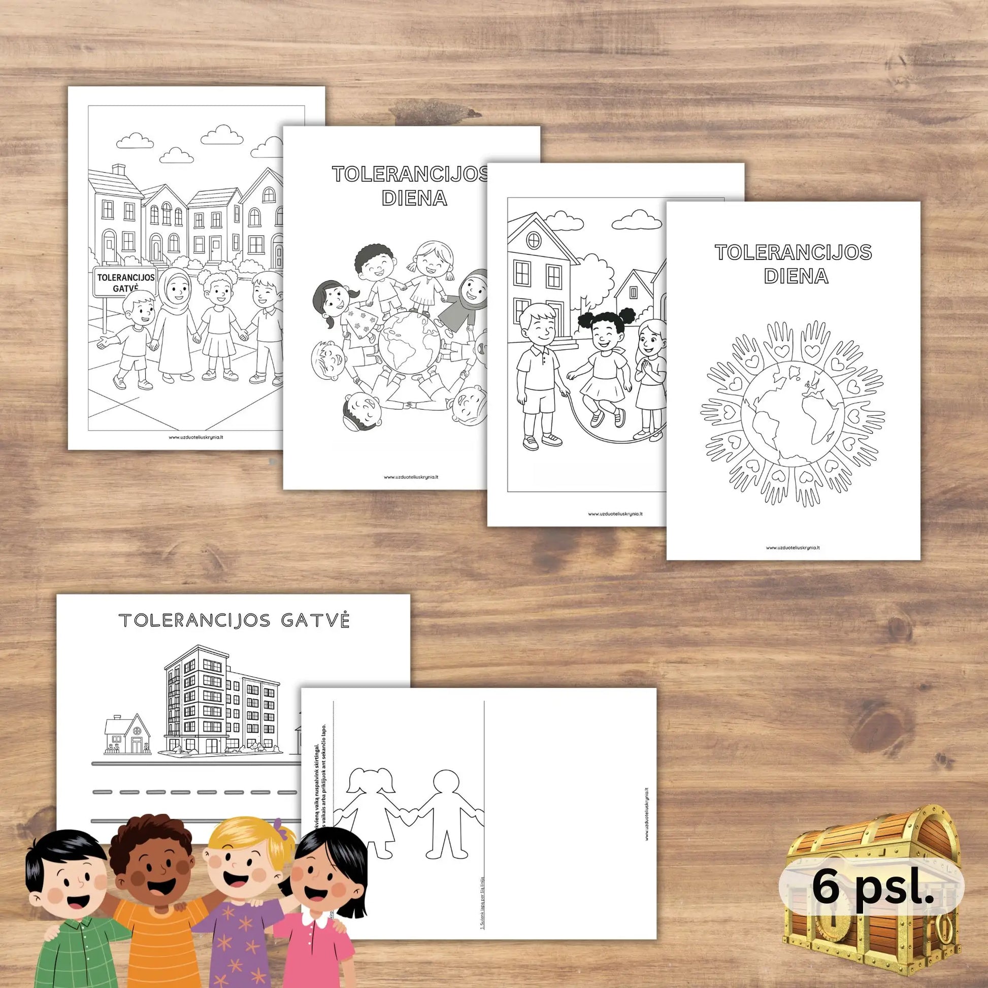 Užduotėlės vaikams apie toleranciją atsispausdinti. Simbolis - tolerancijos gatvė.